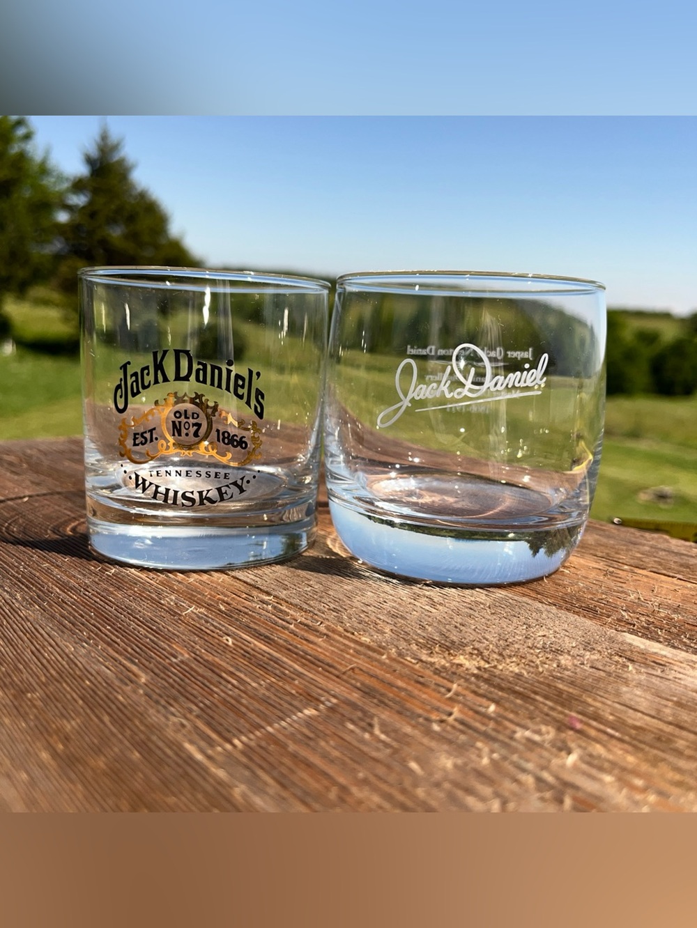 Set of 2 Jack Daniel's Old No. 7 Whiskey Rocks Glasses - Vintage Lowball...